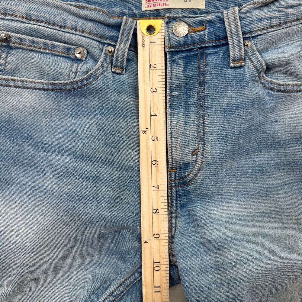 Signature by Levi Strauss Mens W32 L30 Light Wash Slim Fit Jeans - Picture 5 of 14